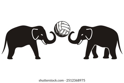 vector volleyball championship logo with ball. Sports badge for tournament or championship. Vector Illustration on a white background - Powered by Shutterstock