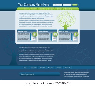 Vector web site design template