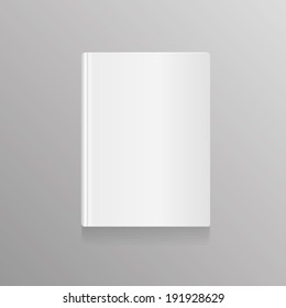 Vector white blank book on a gray background - Shutterstock ID 191928629