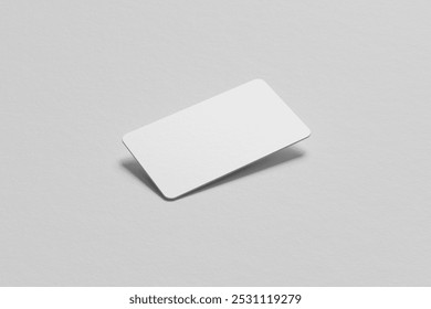 Vector White Gift Card, Certificate, Guest Room, Plastic Hotel Apartment Keycard, ID Card, Sale, Credit Card Design Template for Mockup, Branding. Top - Powered by Shutterstock