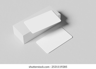 Vector White Gift Card, Certificate, Guest Room, Plastic Hotel Apartment Keycard, ID Card, Sale, Credit Card Design Template for Mockup, Branding. Top - Powered by Shutterstock