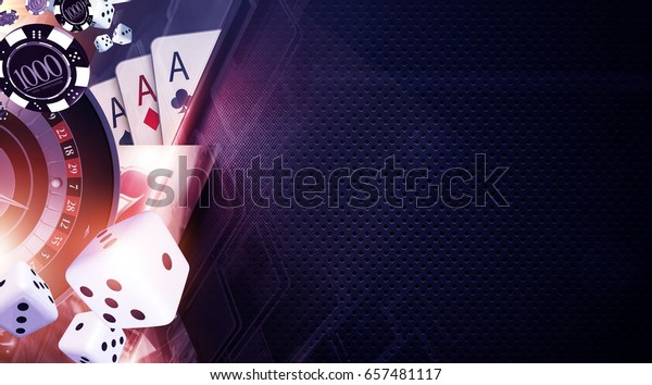 Vegas Games Background. Casino Gambling Banner\
Backdrop Concept.