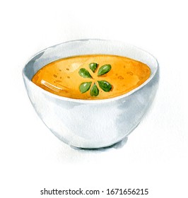 Soup Watercolor Images, Stock Photos & Vectors | Shutterstock