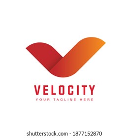 Velocity V Letter Logo Template, Abstract Logo