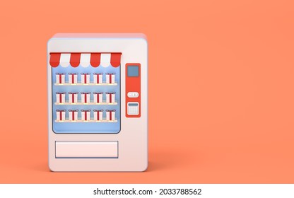 A Vending Machine Full Of Gifts, 3d Rendering. Computer Digital Drawing.