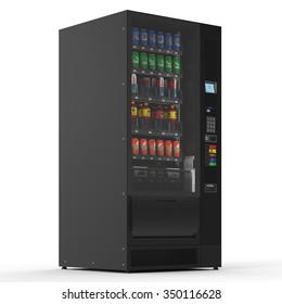 Vending machine on white background. 3d render