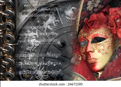 Venetian Mask composition - Powered by Shutterstock