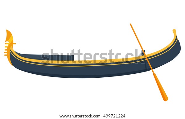 Venice Gondola Illustration Stock Illustration 499721224