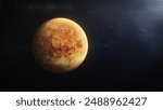 Venus - High resolution 3D images presents planets of the solar system. Surface of the morning star. Surface of the evening star.