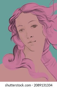 Venus Illustration Botticelli Pop Art