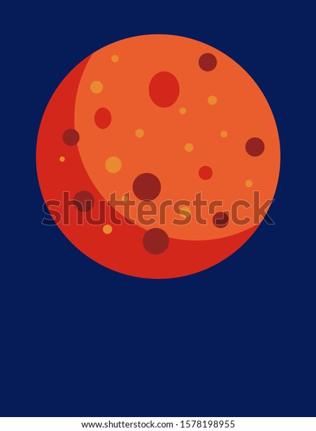Venus planet as cosmic symbol of beauty on\
informative promo poster with sample text isolated cartoon flat\
raster illustration blue\
background.