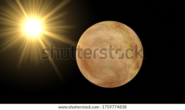 Venus Planet and Space.\
3d illustration