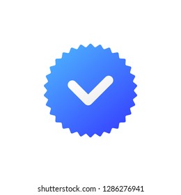 Verification Icon Check Mark Symbol Approved Stock Illustration 