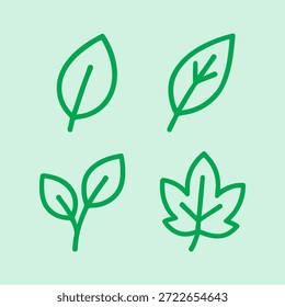 verity style of leaf vector icon