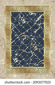 Versace Grunge Background Carpet Colorful Geometry Knitwear Rug Textile Texture Old Abstract Dirty Greekframe And Ornamental Pattern Marble 