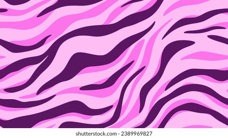 Versatile Hot Pink Vector Zebra Print in Multicolor: Ideal for Animal-Themed Backgrounds and Bold Visual Presentations