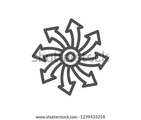 Versatile line icon. Multifunction sign. Quality flat web app element. Line design Versatile icon. 