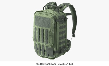 Versatile tactical backpack featuring durable nylon construction with multiple straps and roomy pockets, ideal for outdoor adventures and heavy-duty use.