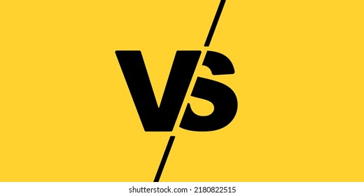 Versus Sign Contrast Simple Illustration