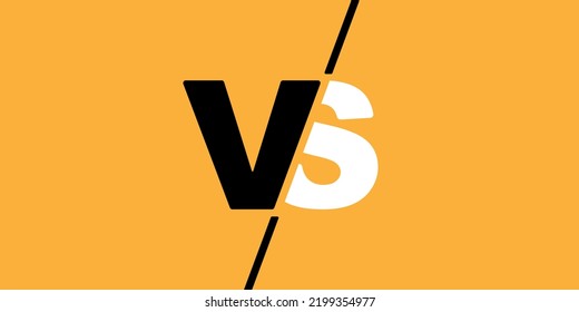 Versus Sign Contrast Simple Illustration