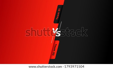 versus vs background for red and black team