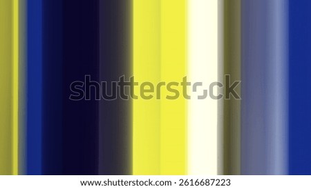 Vertical abstract pattern of yellow blue and white stripes