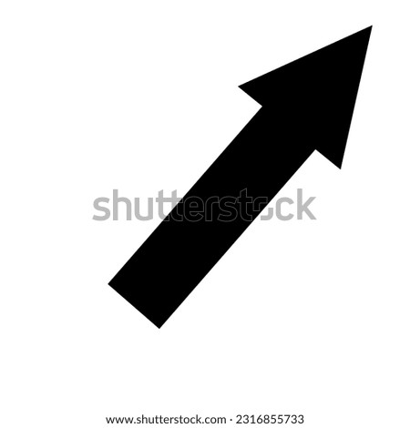 vertical arrow facing up right