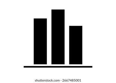 Vertical bars icon with white background