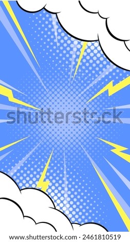 vertical blue comic wallpaper background