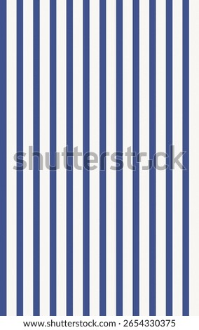 Vertical blue and white stripes create a simple pattern