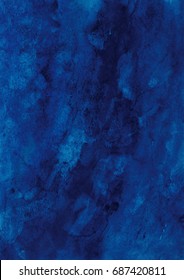 Vertical Dark Blue Watercolor Background