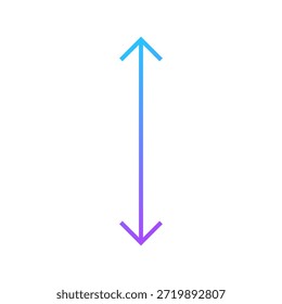 Vertical Double Headed Linear Direction Arrow