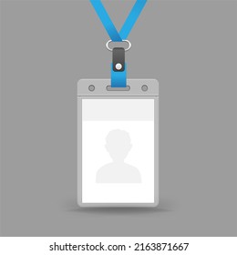 Vertical Empty Badge Template Photo Blue Stock Illustration 2163871667 ...