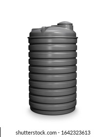 Vertical Plastic Water Tank. 3d Illustration