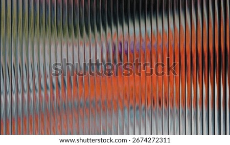 With vertical ribbed glass effect, gradient glass, vibrant fractal gradient with smooth distortion texture, iridescent glass ripple background.