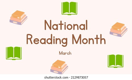 Very attractive illustration design of National Reading Month March - Powered by Shutterstock