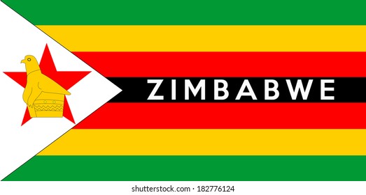 very big size illustration country flag of Zimbabwe - Shutterstock ID 182776124