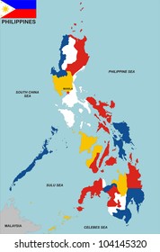 Very Big Size Philippines Political Map Stock Illustration 104145320 ...