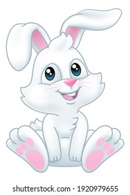 Very Cute Easter Bunny Rabbit Cartoon Character