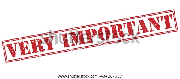 Very Important Stamp Stock Illustration 434267059