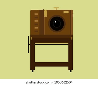 Very Old Wooden Photo Camera