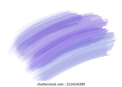 Very peri violet abstract brush strokes ,color 2022 of the year on white isolated background. High quality photo