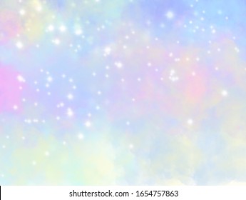 Unicorn Background Rainbow Mesh Colorful Universe Stock Vector (Royalty ...
