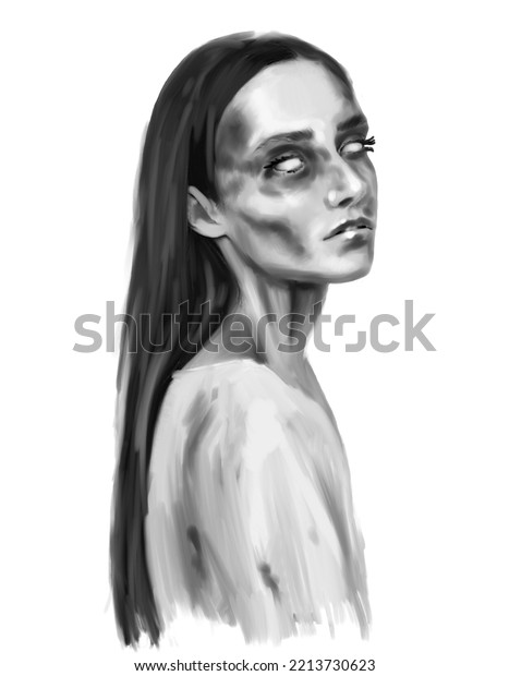 Very Thin Beautiful Girl Anorexia Dead Stock Illustration 2213730623 Shutterstock 7449