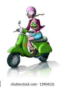 Vespa Girl 90