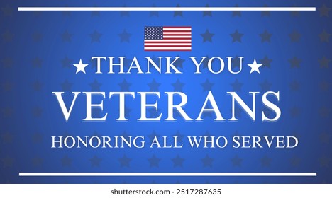 Veterans Day Message (Thank You) - Powered by Shutterstock