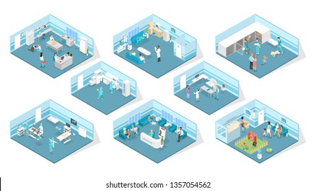 Veterinary Clinic Interior Reception Waiting Hall Stock Illustration ...