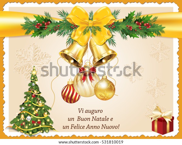 Le Auguro Buon Natale.Vi Auguro Un Buon Natale E Stock Illustration 531810019