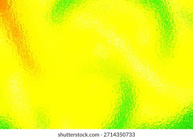 A vibrant abstract background featuring a bright neon yellow color field blended with areas of neon green and orange The texture mimics frosted glass or crinkled foil, creating a modern, highenergy