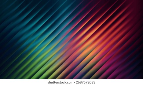 A vibrant abstract background featuring diagonal lines and a gradient of colors, perfect for adding a modern and dynamic touch to any design project or presentation.